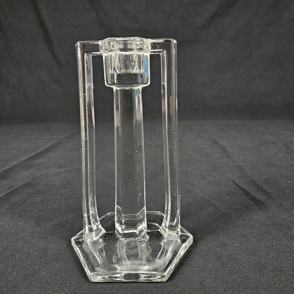 Vintage Crystal Westmorland Candle Holder Candlestick Art Deco 1920's Old Money
